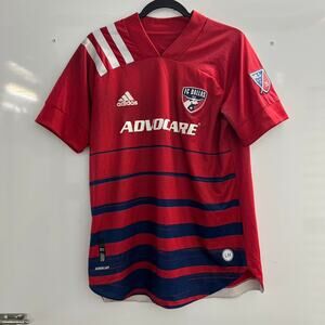 Adidas FC Dallas red and white soccer jersey